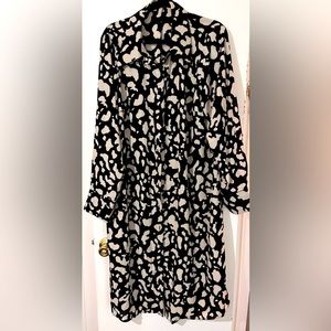 Animal print shirt dress